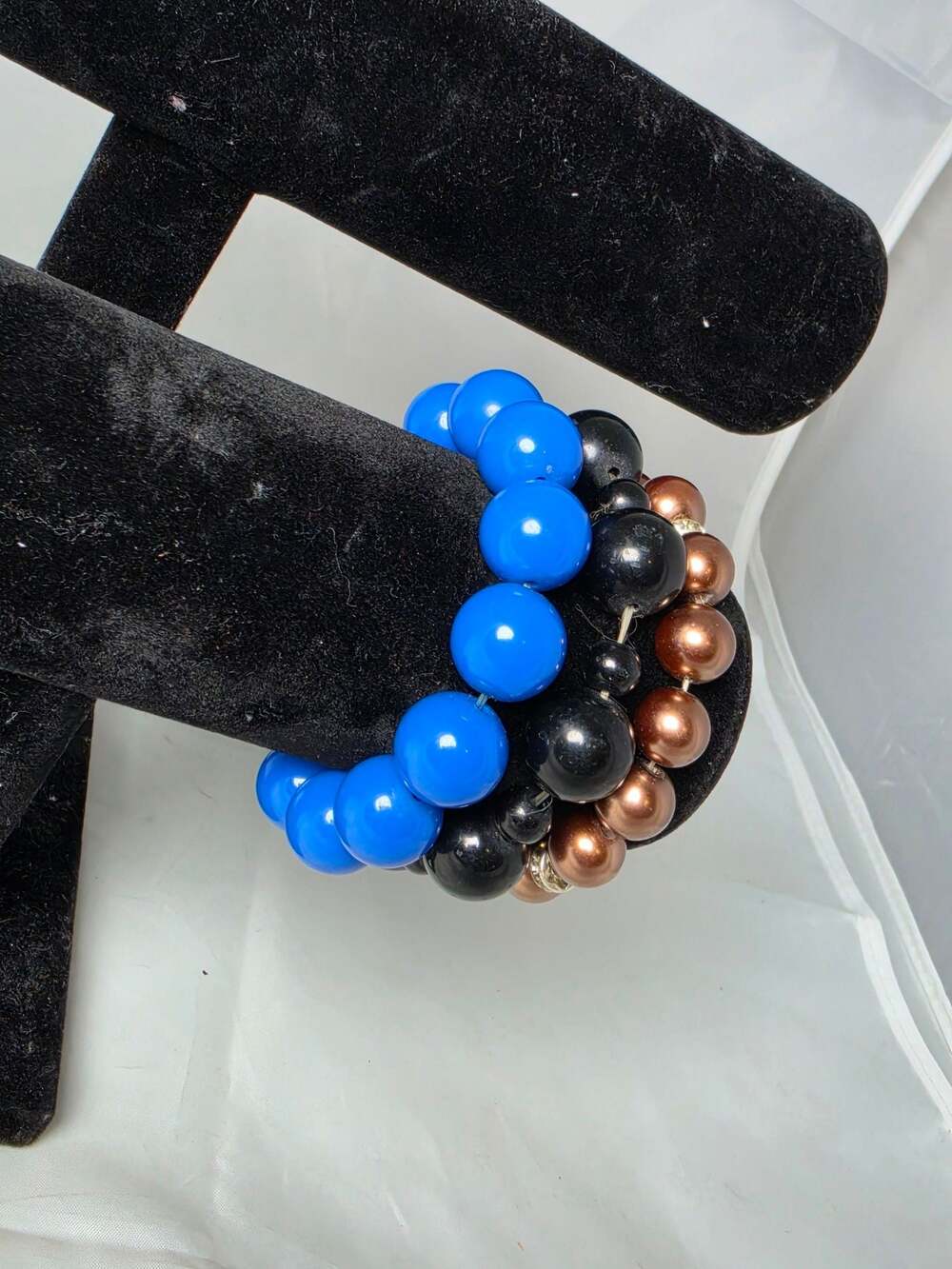 Multi-Color Beaded Stretch Bracelet Set - Picture 3 of 4